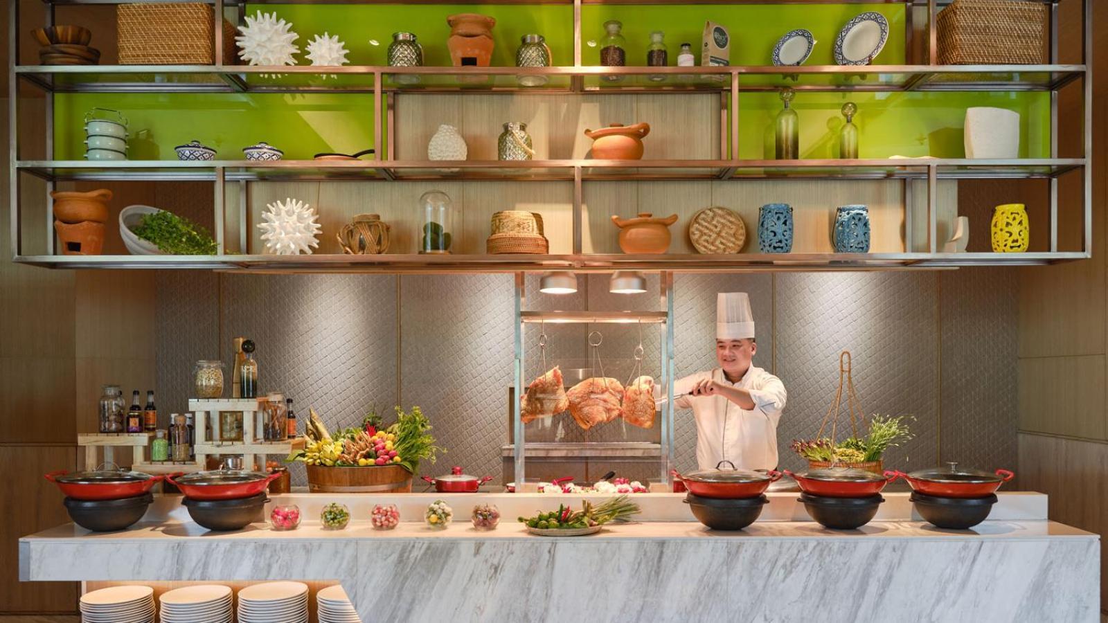Amari Pattaya Hotell Eksteriør bilde A live kitchen at a hotel